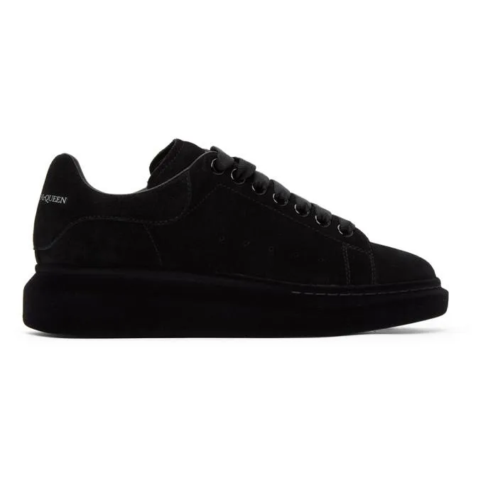 Alexander McQueen Black Suede Oversized Sneakers