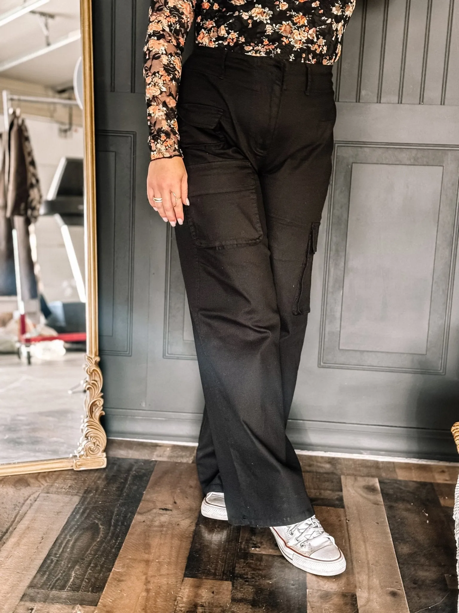 Cameo Cargo Pants, Black