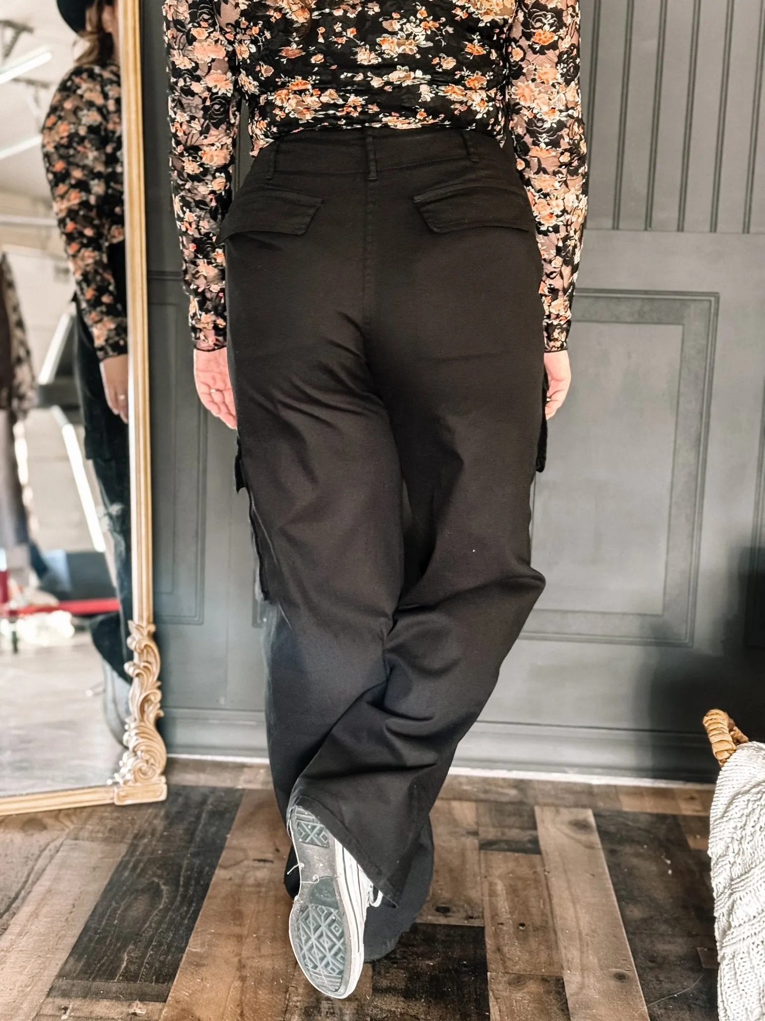 Cameo Cargo Pants, Black