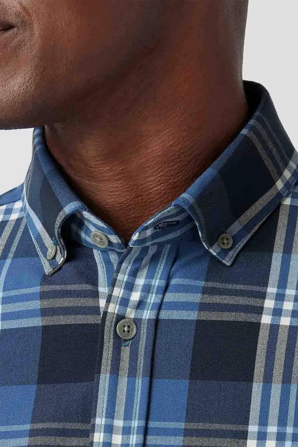 CITY FLANNEL Denim Blue William Plaid