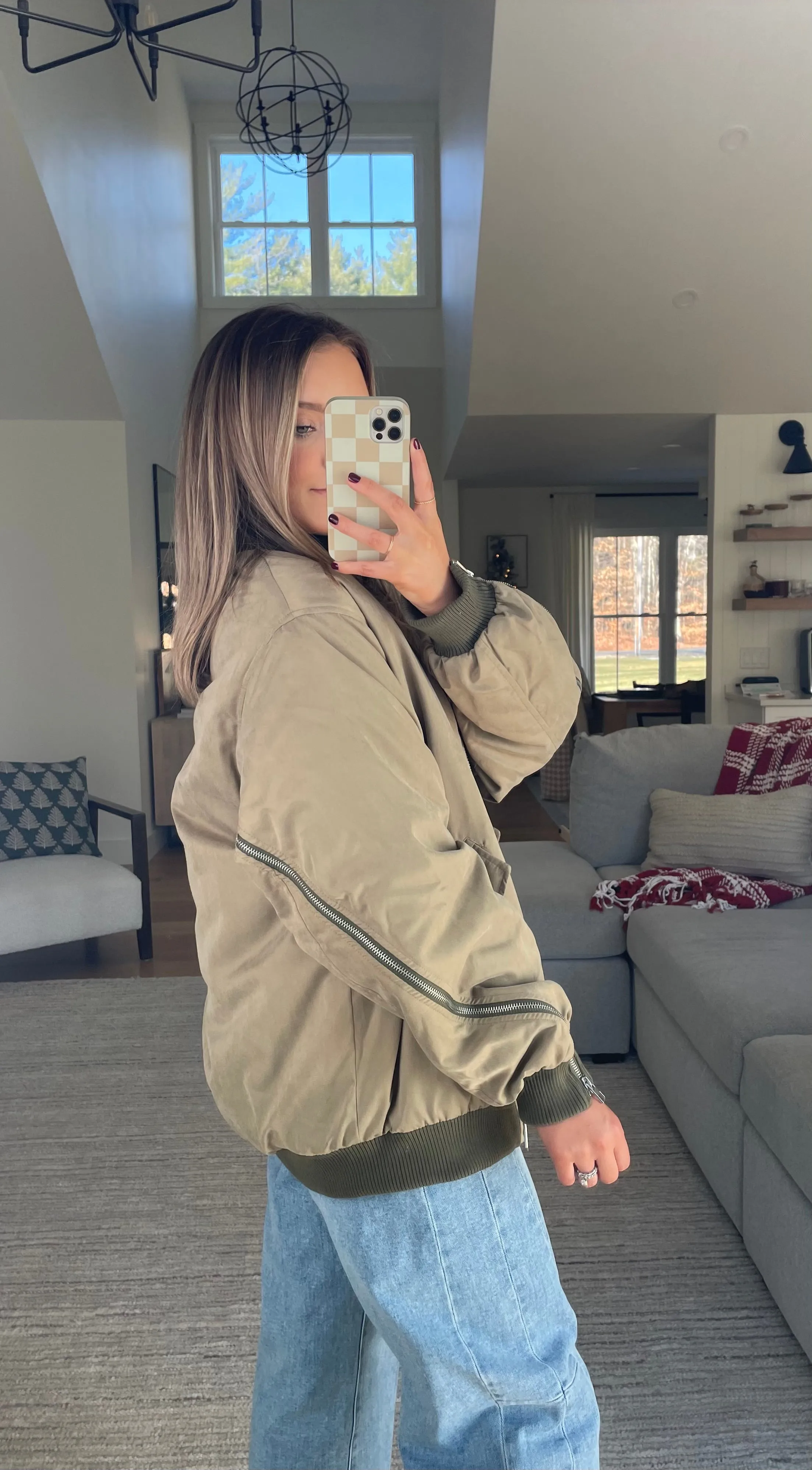 Cool In Khaki Bomber Jacket