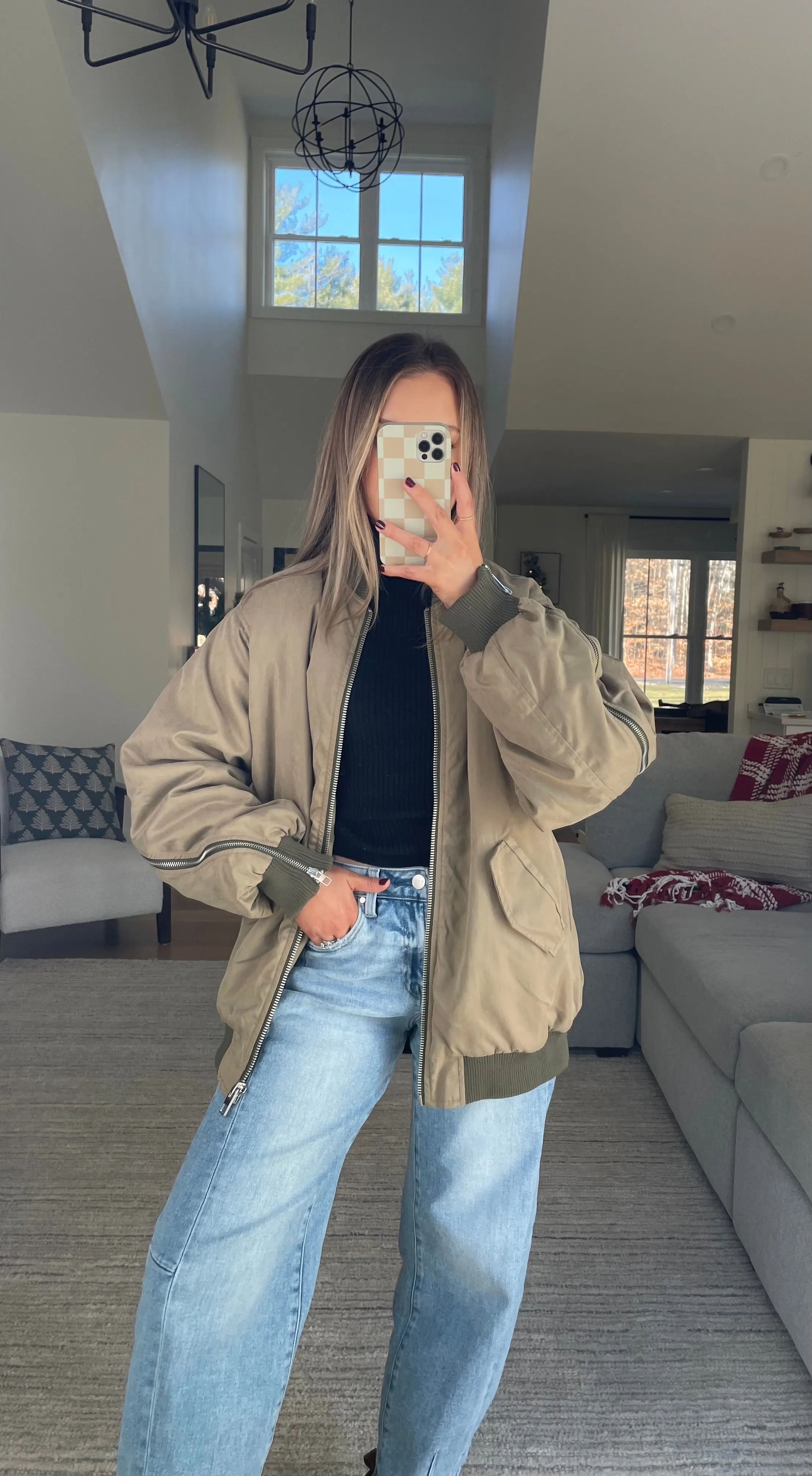 Cool In Khaki Bomber Jacket