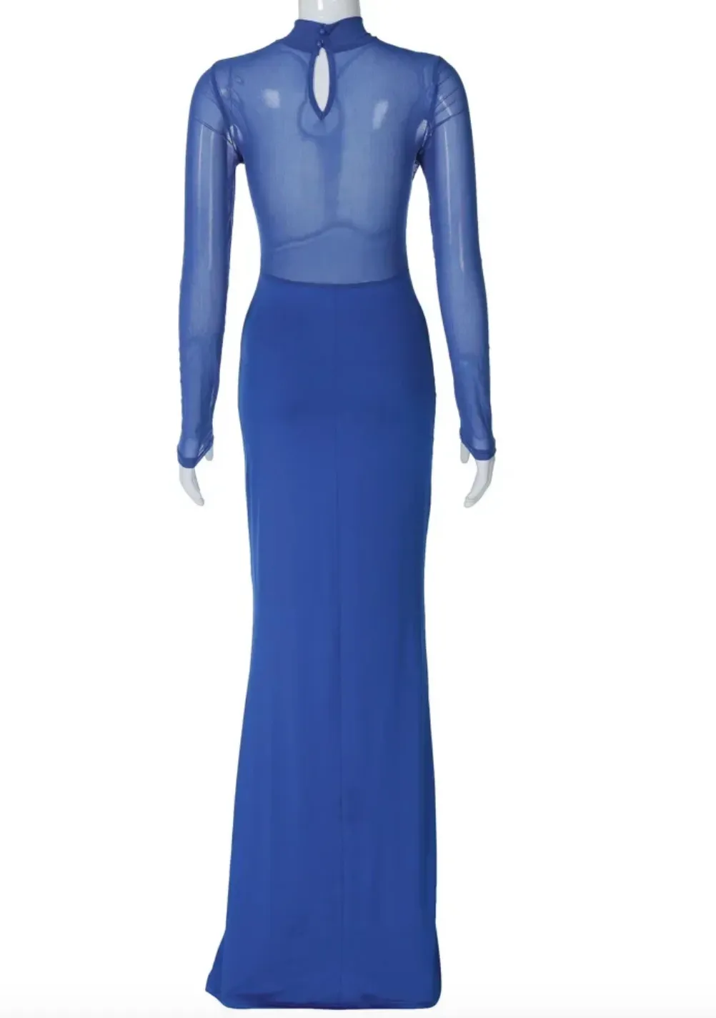 Elegant Cocktail Dress Party Dress Dress Mesh Dress Blue ANITA