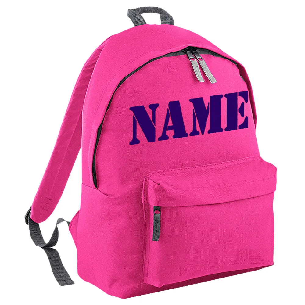 Embroidered Rucksack - Army Text