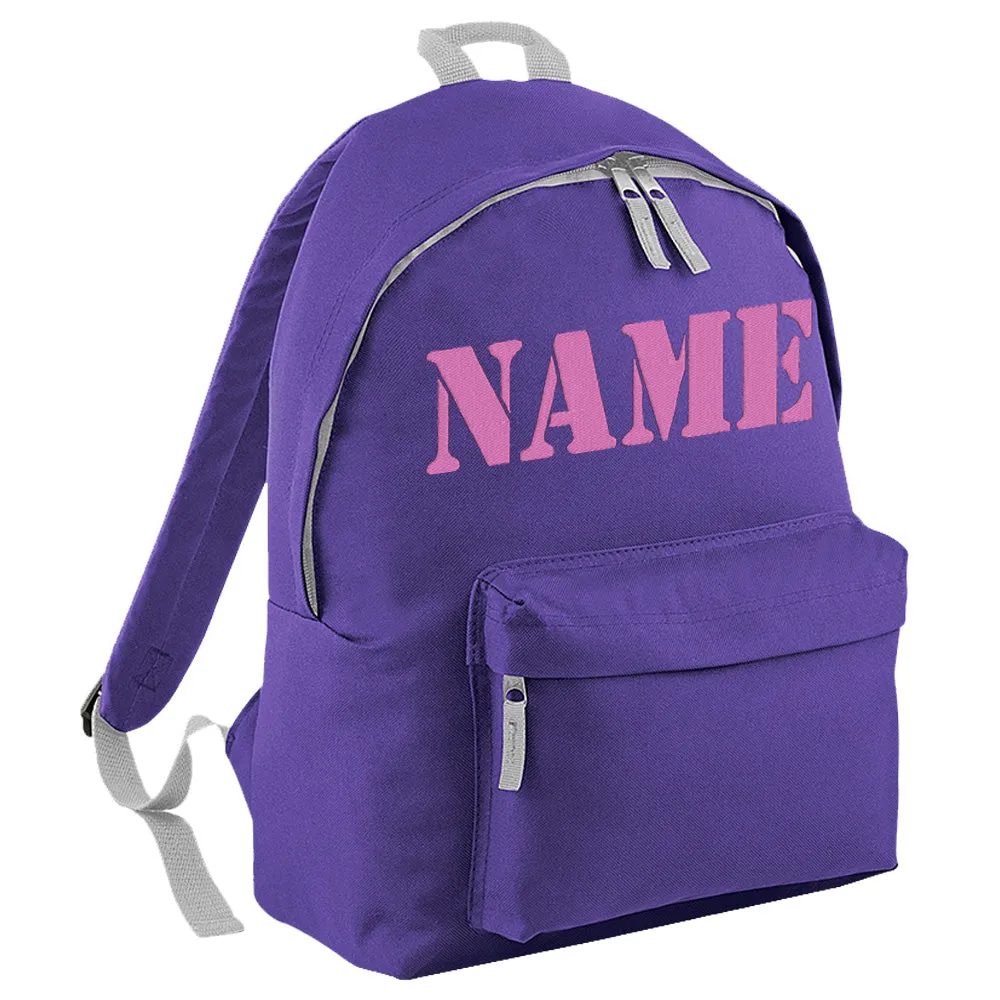 Embroidered Rucksack - Army Text
