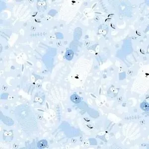 Fun Flannels Woodland Animals Blue