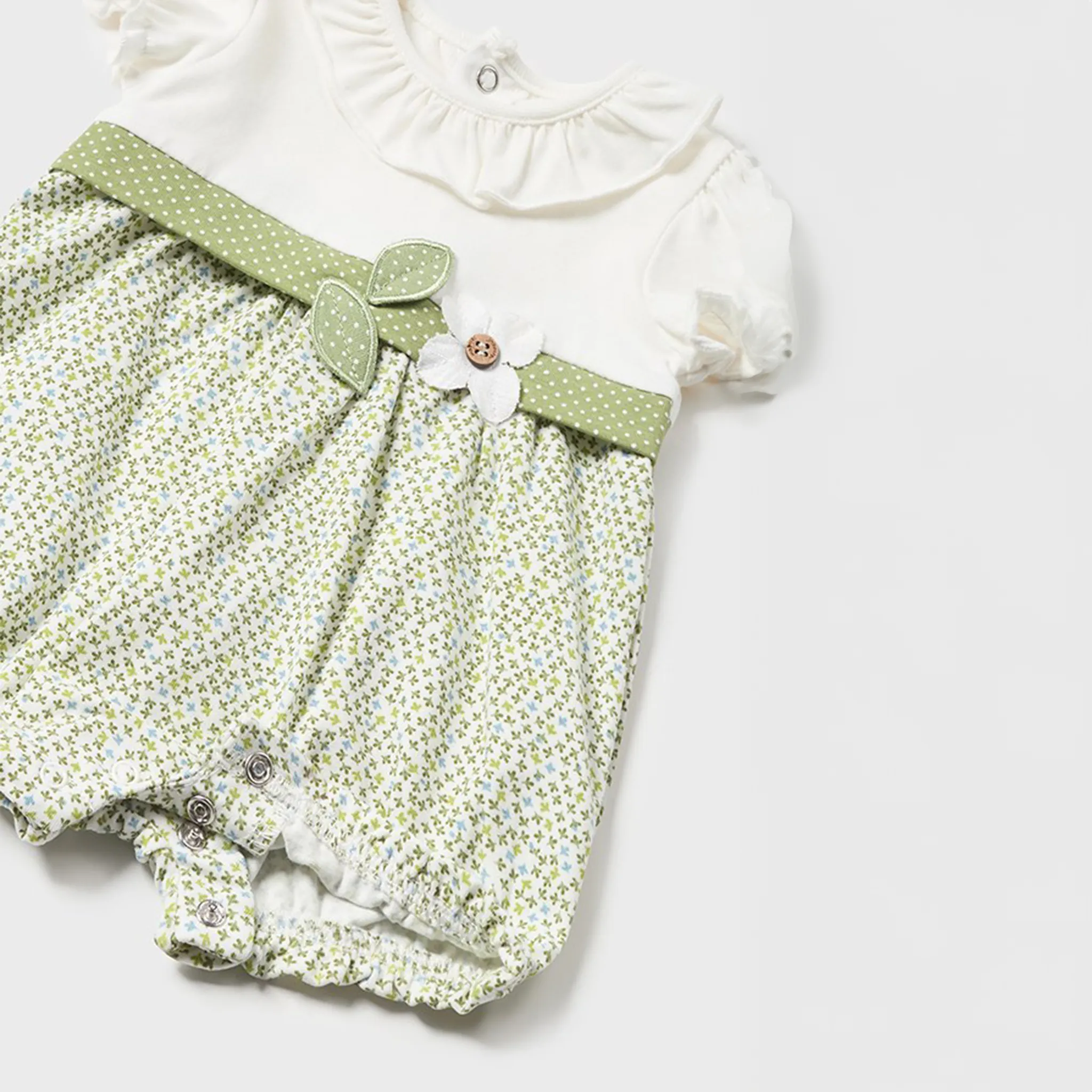 Green Flowered Bodysuit