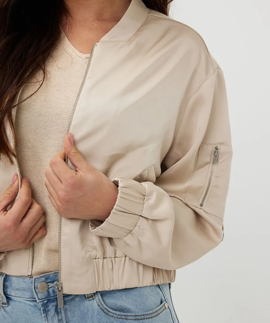 Jacket bomber satin