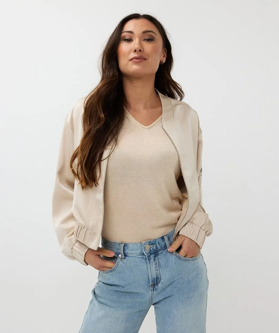 Jacket bomber satin