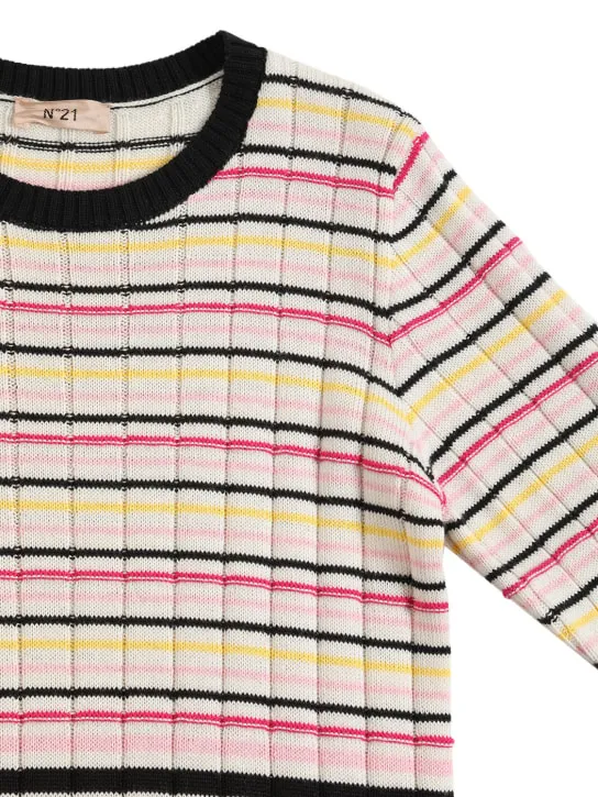 N°21   Stripes blend wool knit dress 
