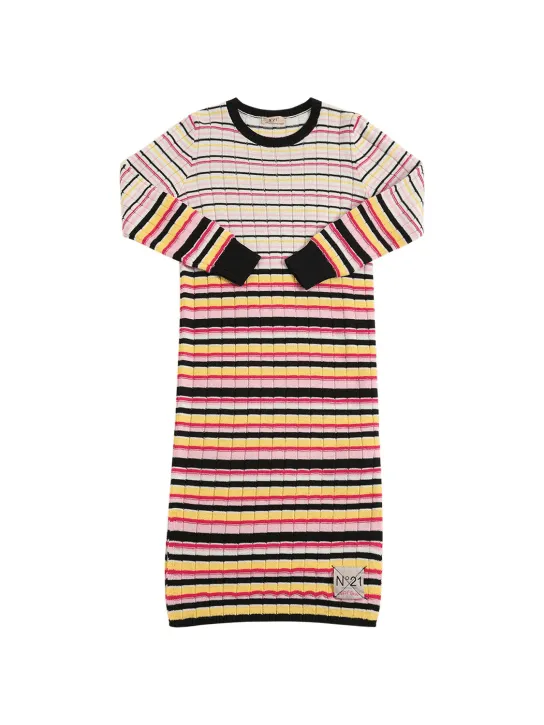 N°21   Stripes blend wool knit dress 