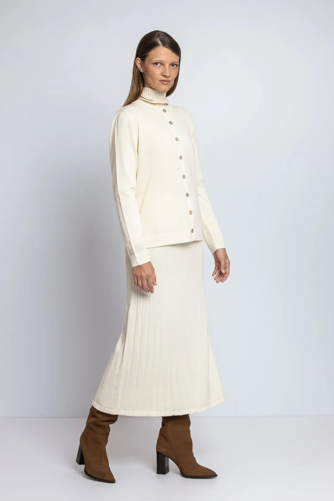 Solid Cardigan - Off-White