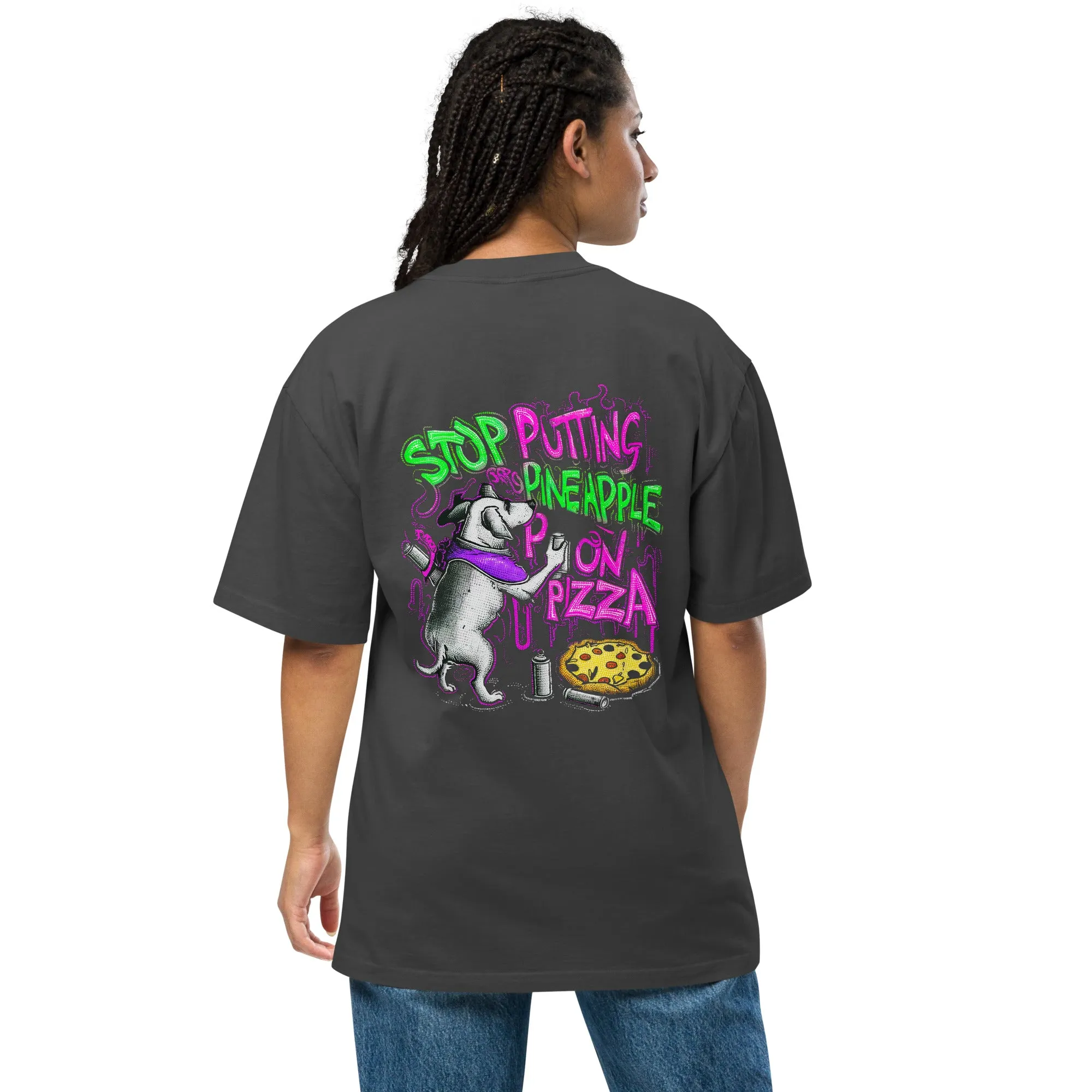 SorryMadre | Pineapple Protest Pooch | Oversized faded t-shirt