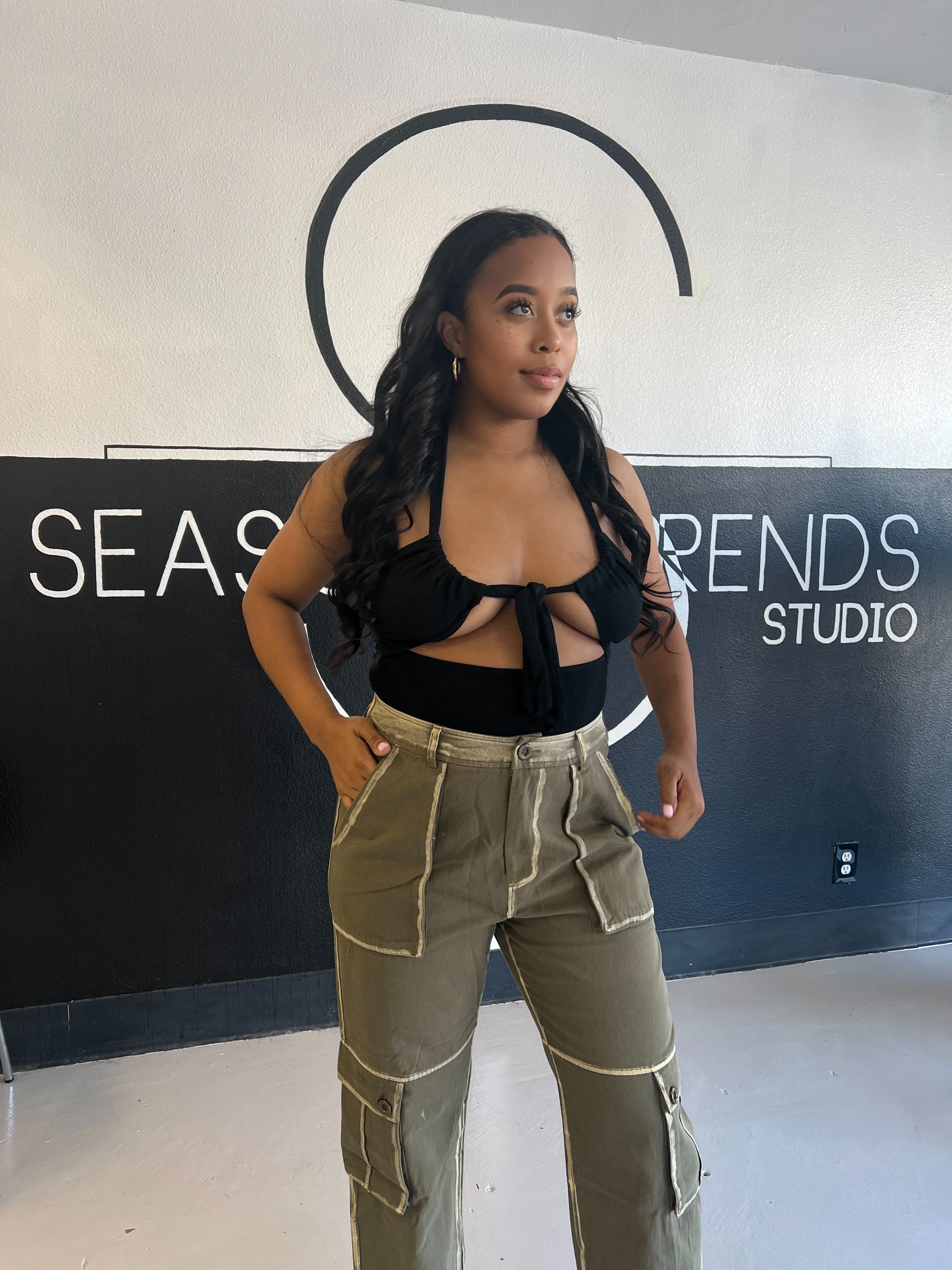 “Spin The Block” Halter Neck Bodysuit